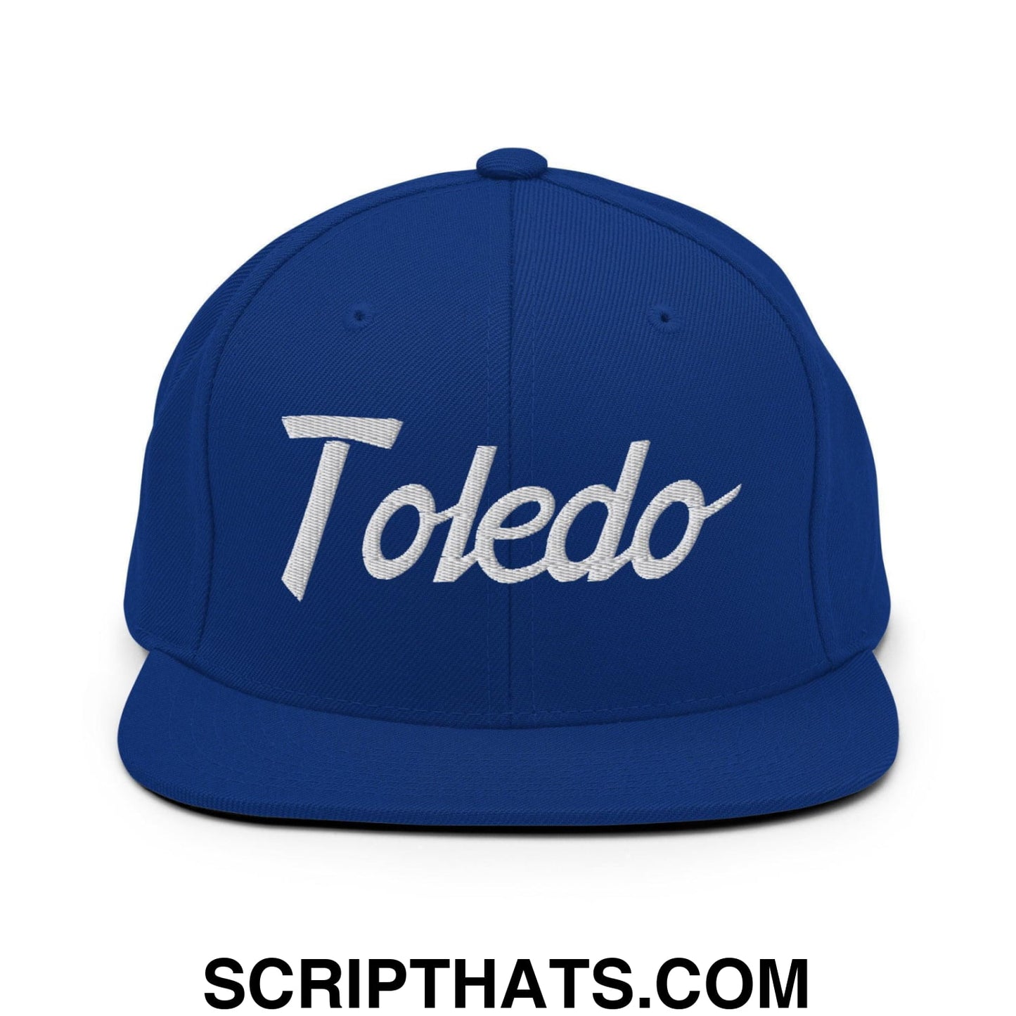 Toledo Script Snapback Hat Royal Blue