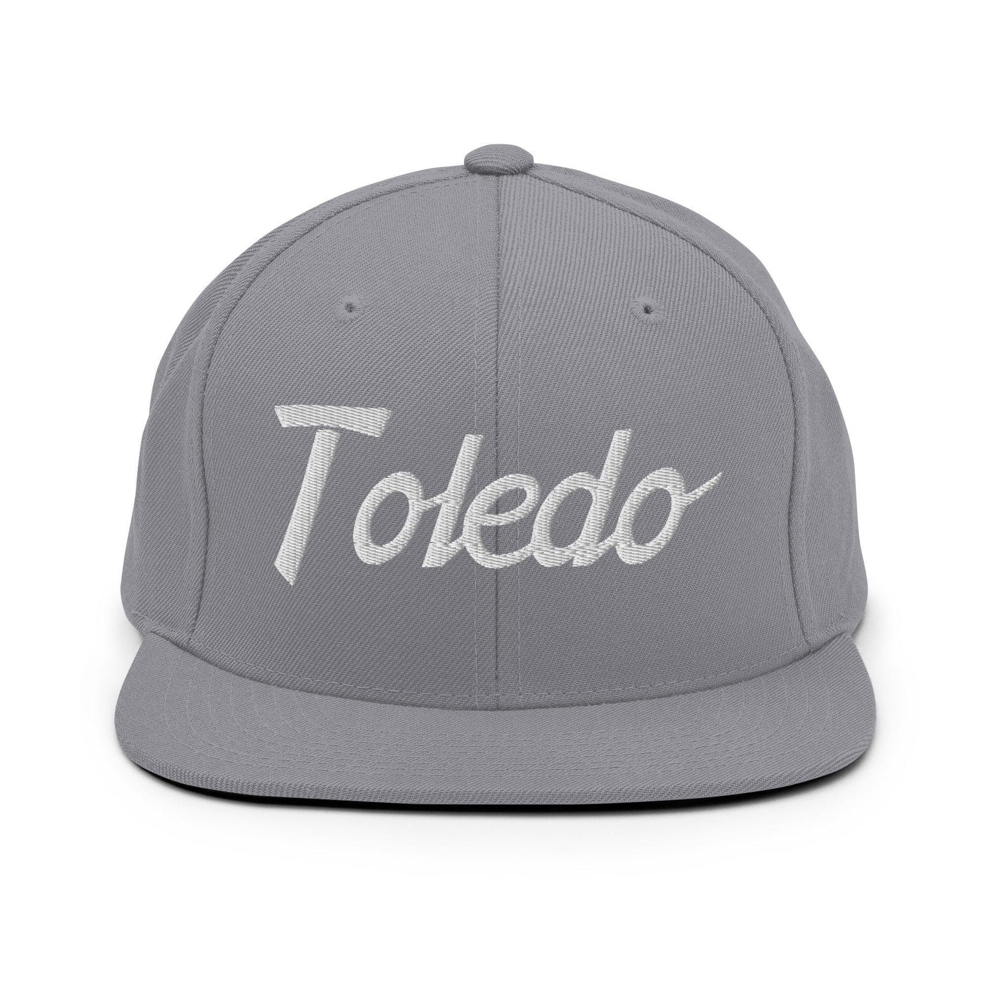Toledo Script Snapback Hat Silver