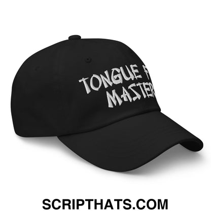 Tonque Fu Master Embroidered Unstructured Dad Hat Black