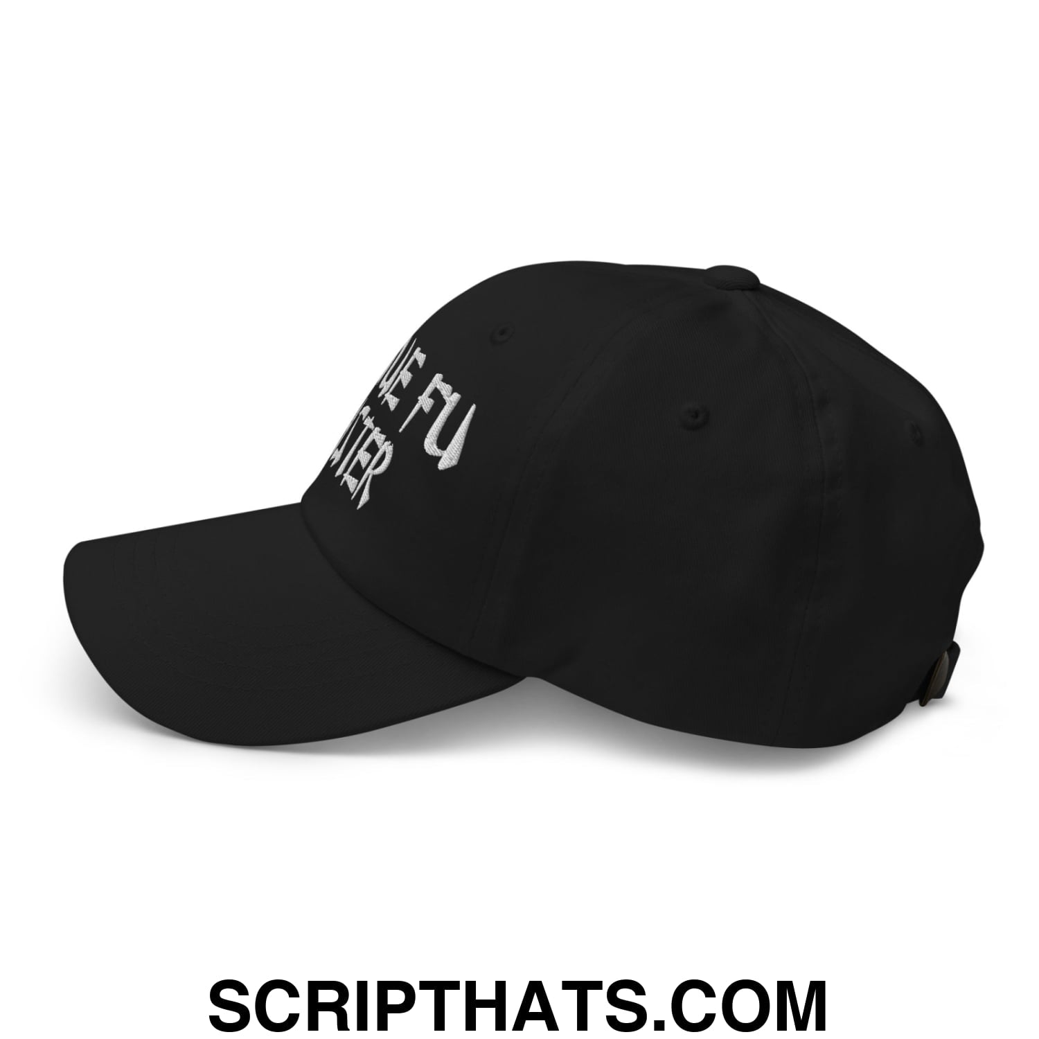 Tonque Fu Master Embroidered Unstructured Dad Hat Black