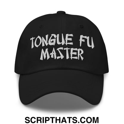 Tonque Fu Master Embroidered Unstructured Dad Hat Black