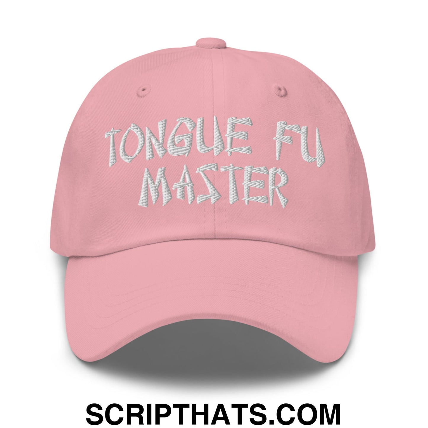 Tonque Fu Master Embroidered Unstructured Dad Hat Pink
