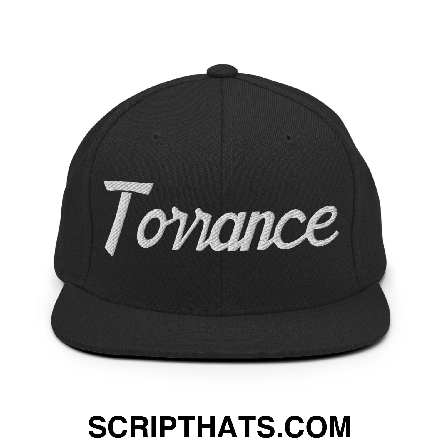 Torrance Script Snapback Hat Black