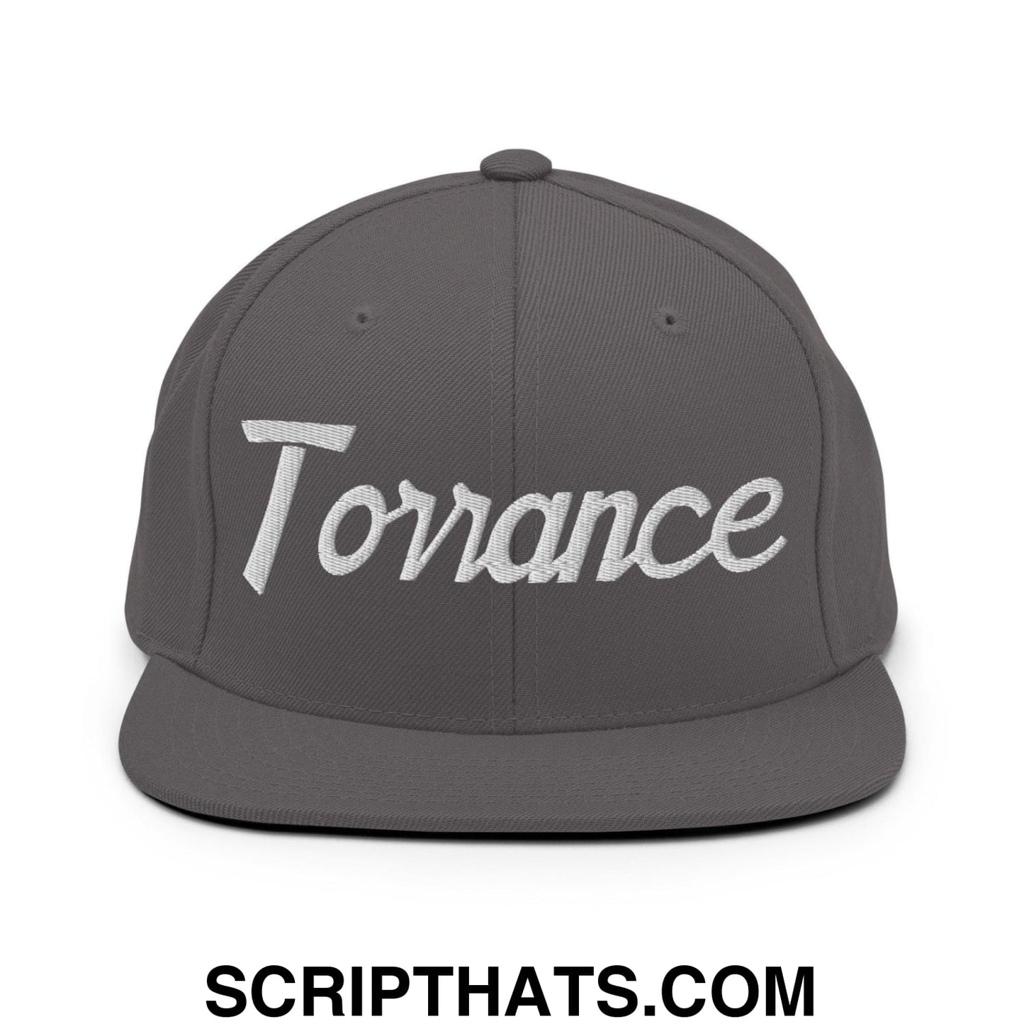 Torrance Script Snapback Hat Dark Grey