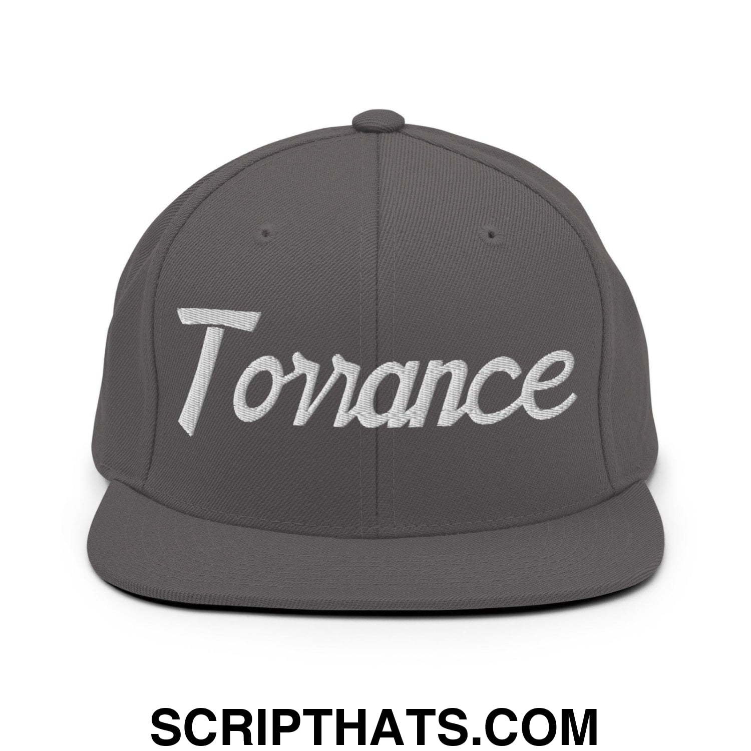 Torrance Script Snapback Hat Dark Grey
