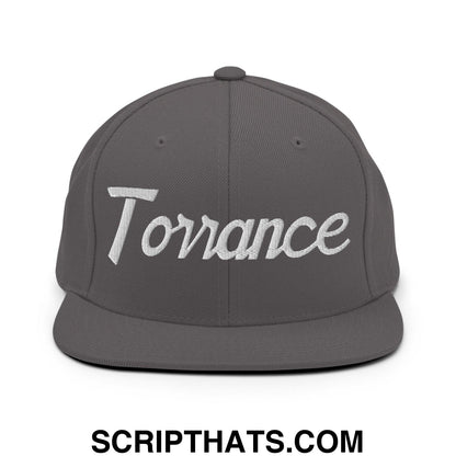 Torrance Script Snapback Hat Dark Grey