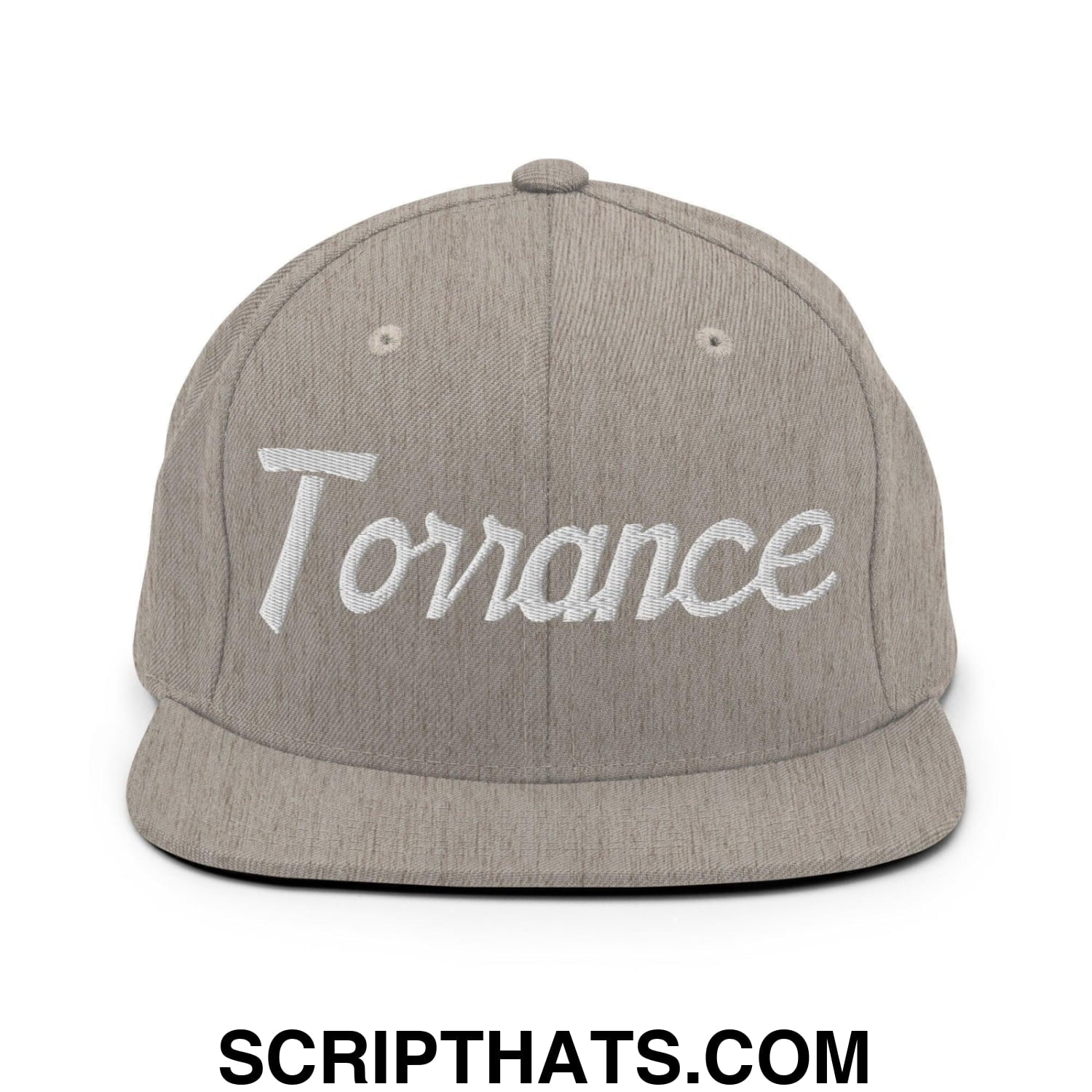Torrance Script Snapback Hat Heather Grey
