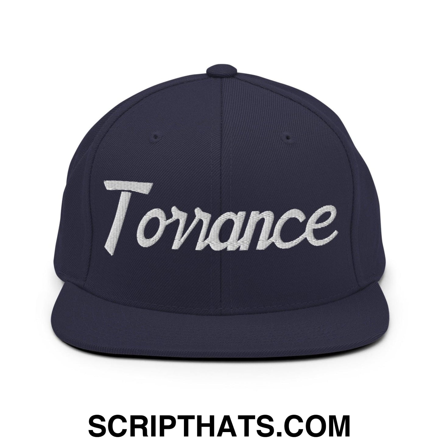 Torrance Script Snapback Hat Navy