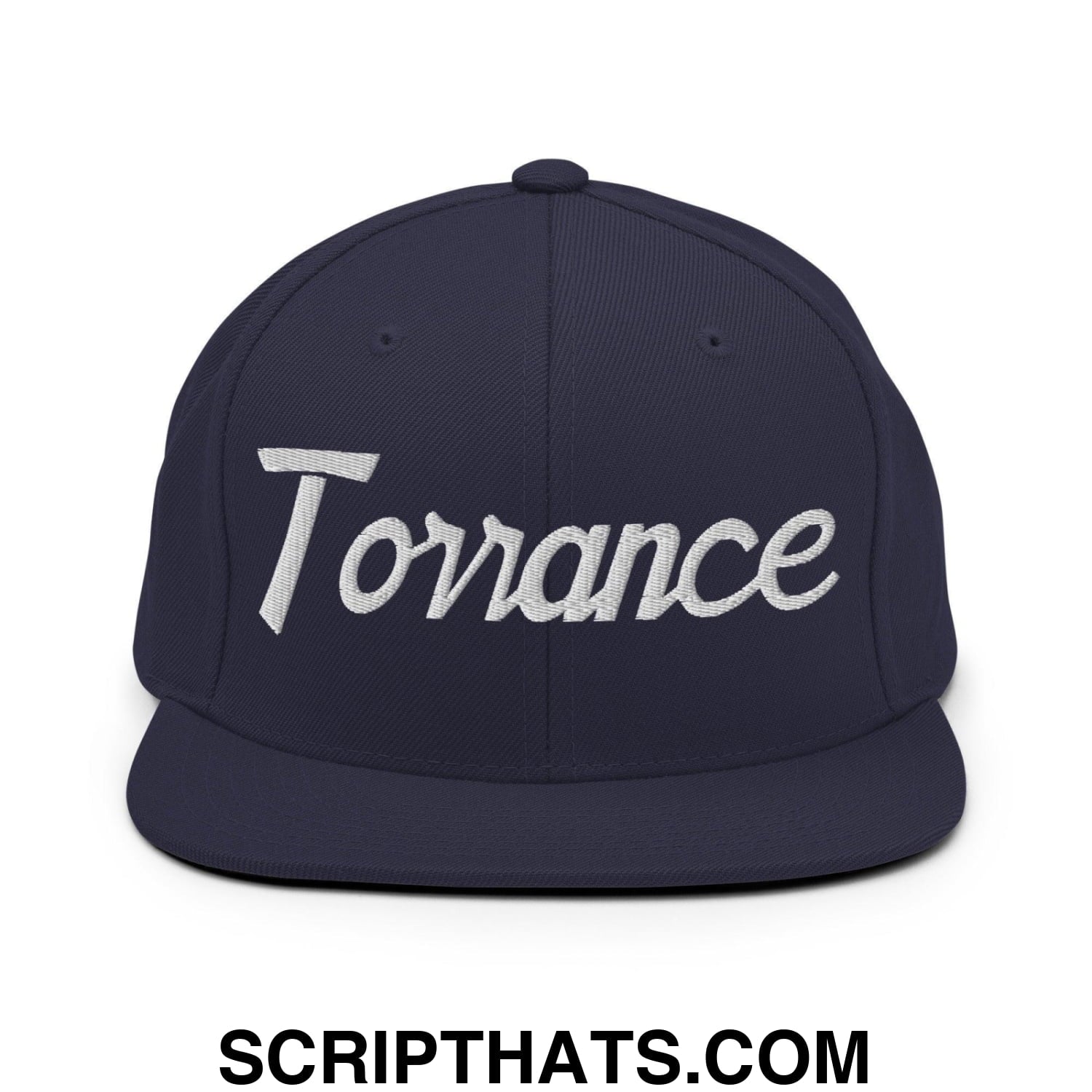 Torrance Script Snapback Hat Navy