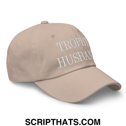Trophy Husband Embroidered Unstructured Dad Hat Stone
