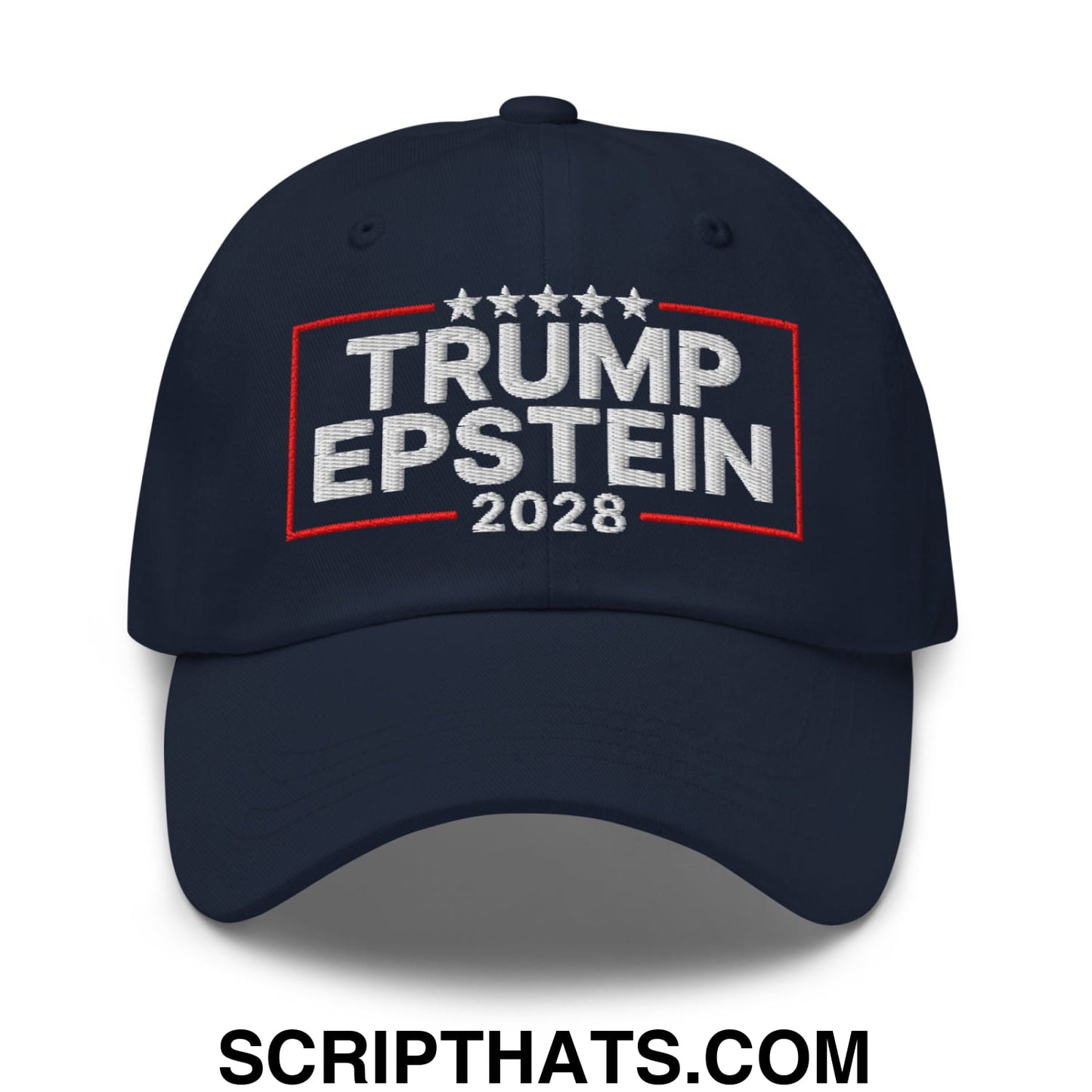 Trump Epstein 2028 Embroidered Unstructured Dad Hat Default Title
