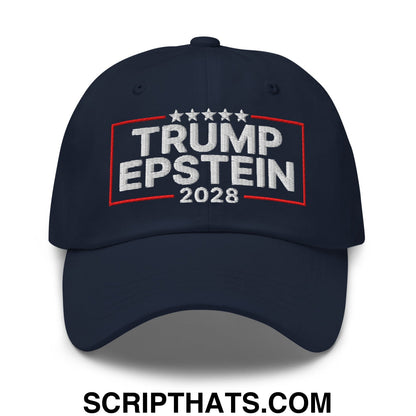 Trump Epstein 2028 Embroidered Unstructured Dad Hat Default Title