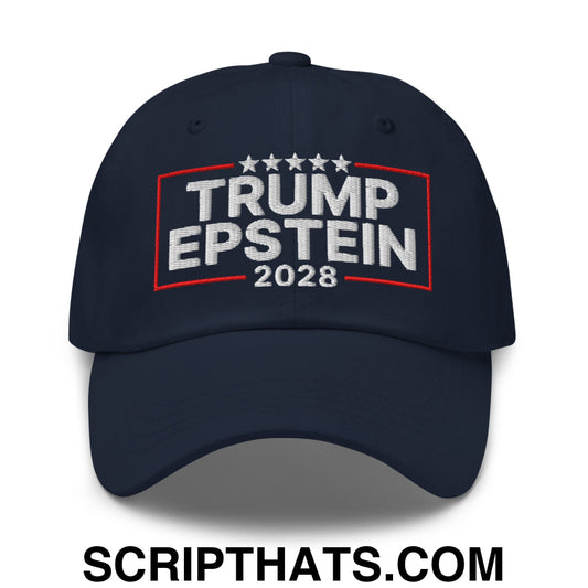 Trump Epstein 2028 Embroidered Unstructured Dad Hat Default Title