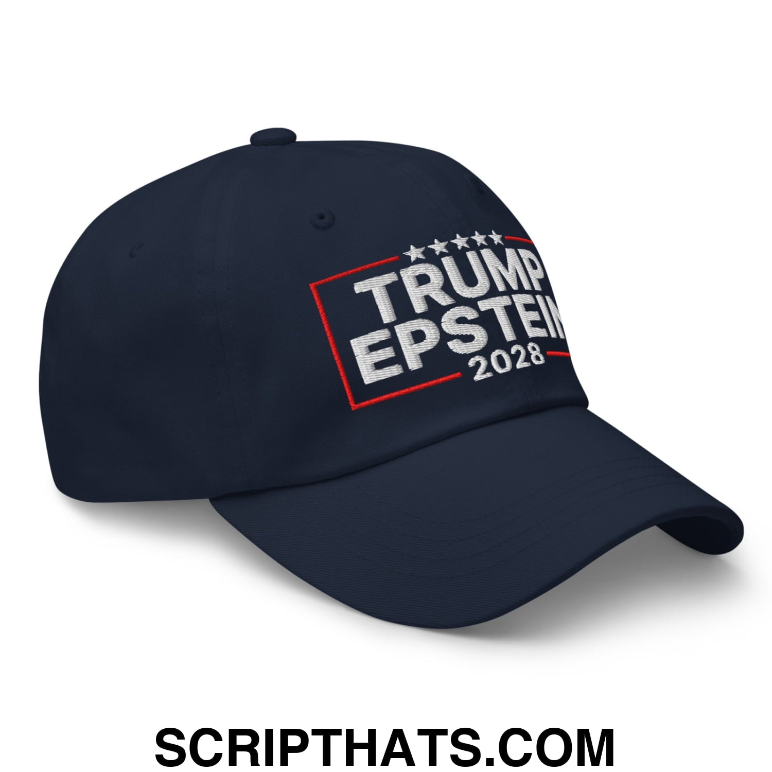 Trump Epstein 2028 Embroidered Unstructured Dad Hat Default Title