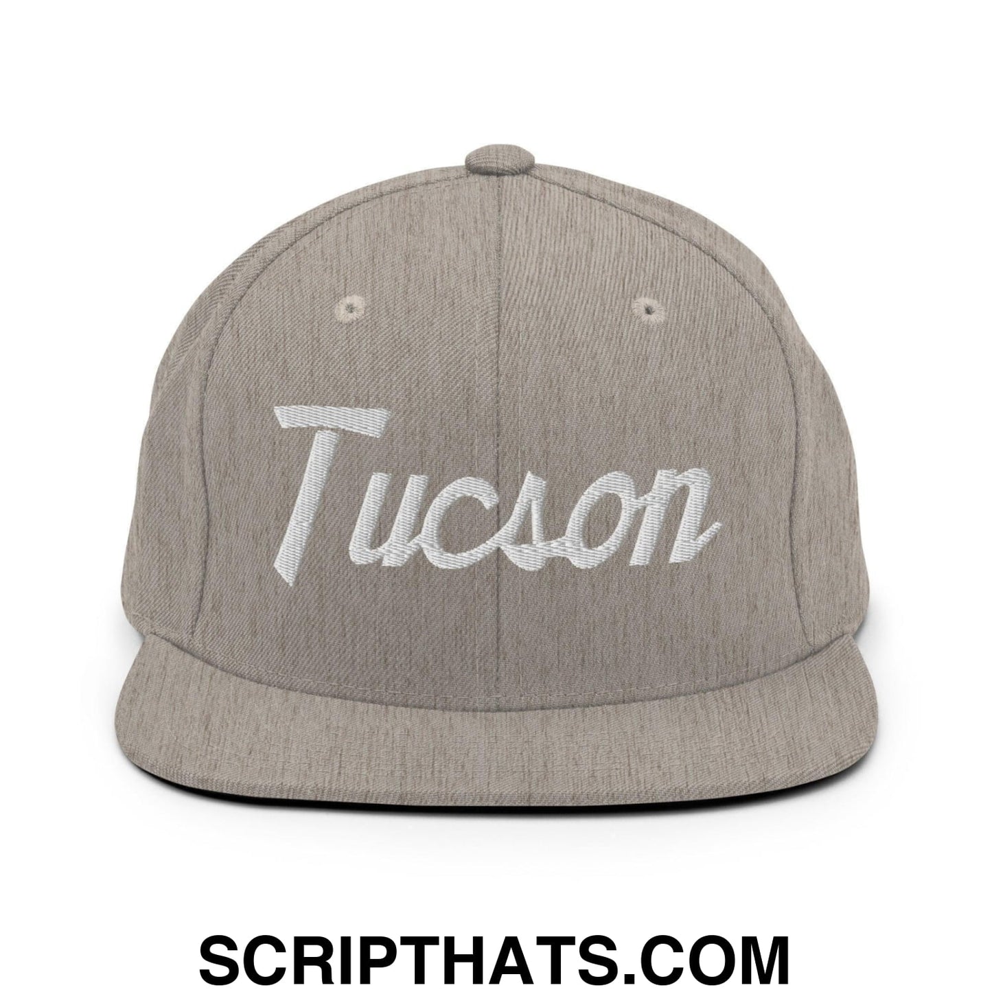 Tucson Script Snapback Hat Heather Grey