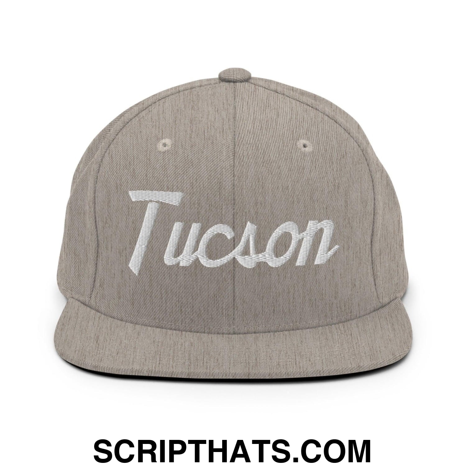 Tucson Script Snapback Hat Heather Grey