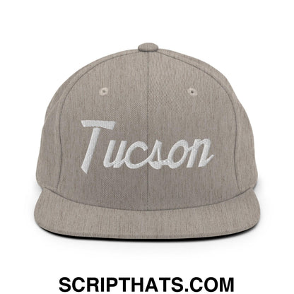 Tucson Script Snapback Hat Heather Grey