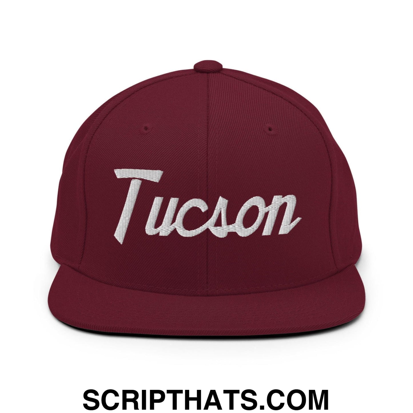 Tucson Script Snapback Hat Maroon