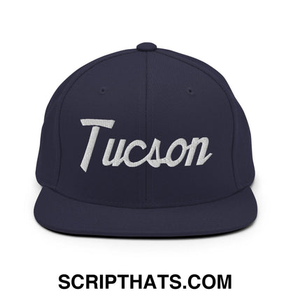 Tucson Script Snapback Hat Navy