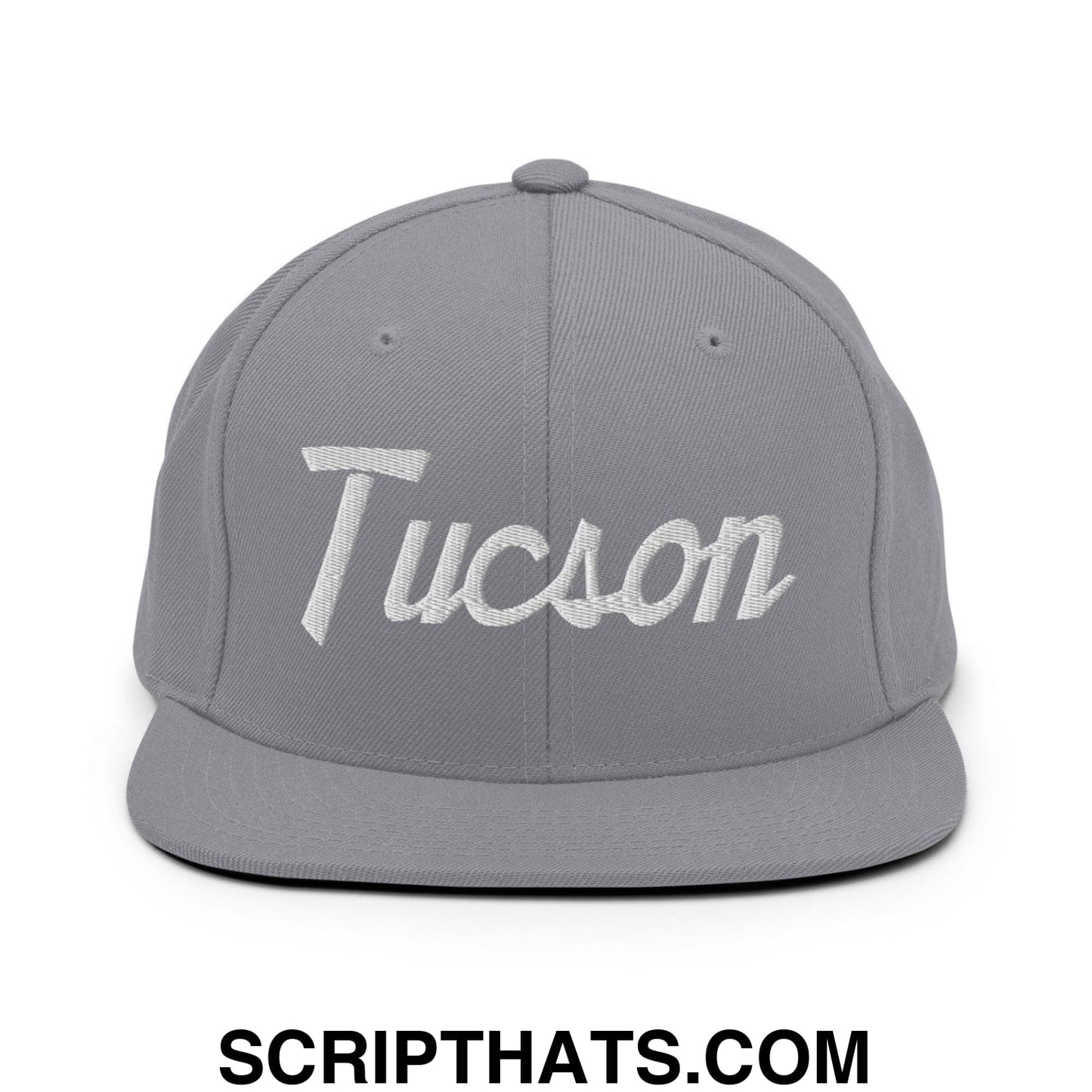 Tucson Script Snapback Hat Silver