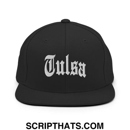 Tulsa II OG Old English Snapback Hat Black
