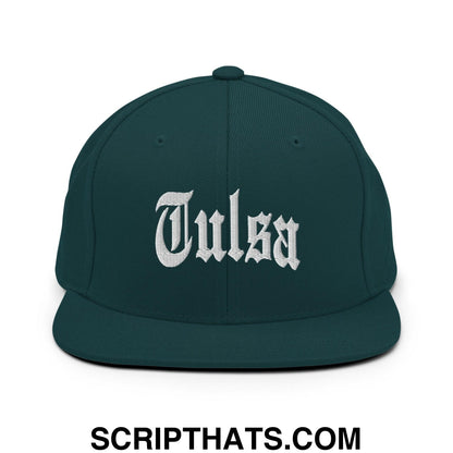 Tulsa II OG Old English Snapback Hat Spruce