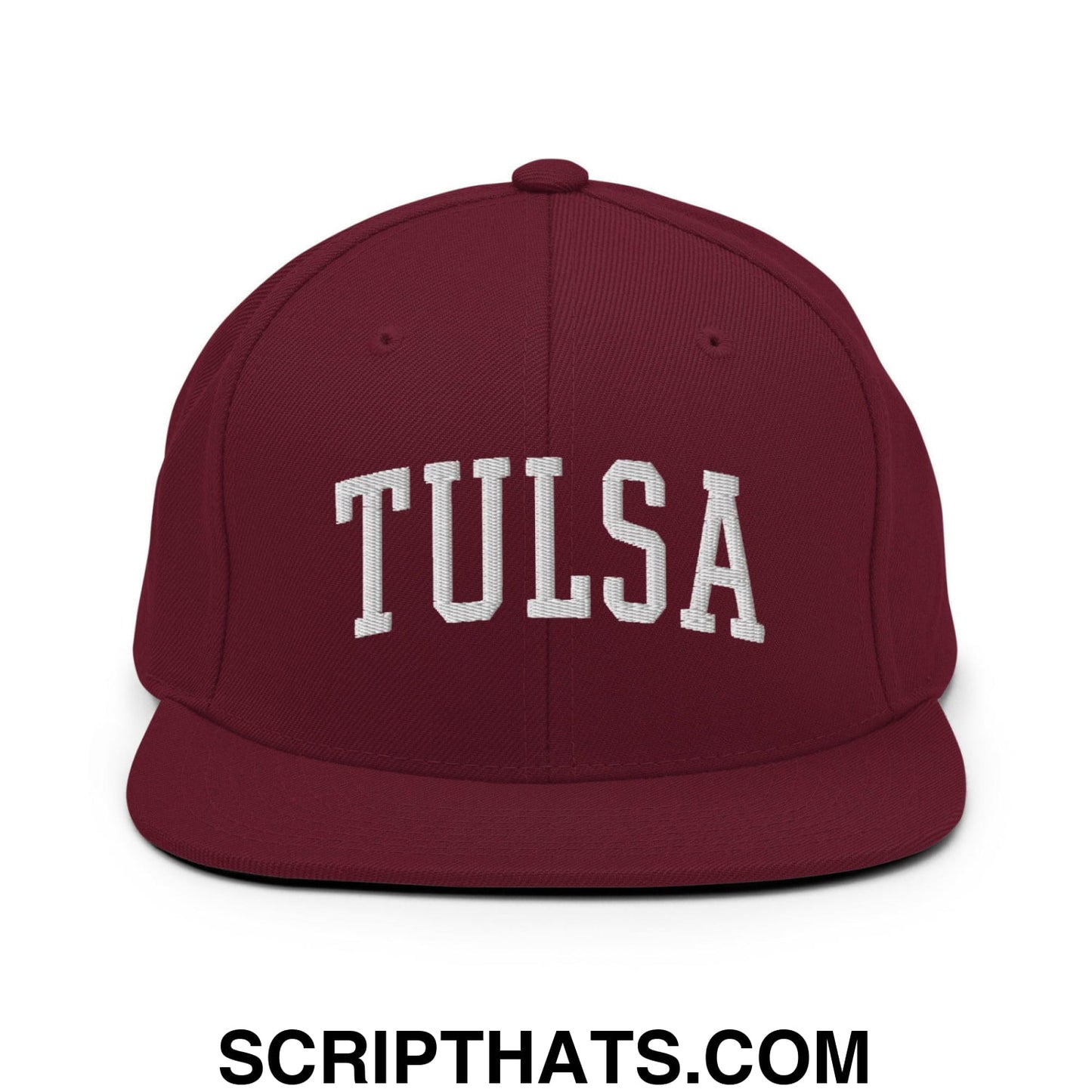 Tulsa II Varsity Letterman Block Snapback Hat Maroon