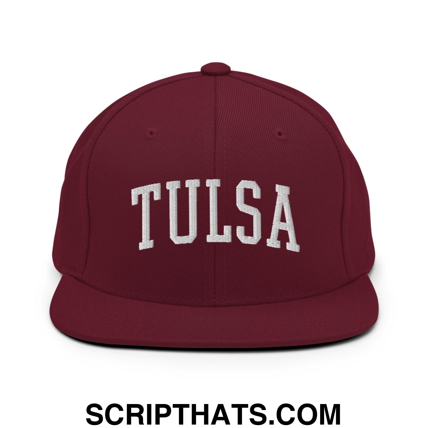 Tulsa II Varsity Letterman Block Snapback Hat Maroon
