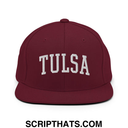 Tulsa II Varsity Letterman Block Snapback Hat Maroon