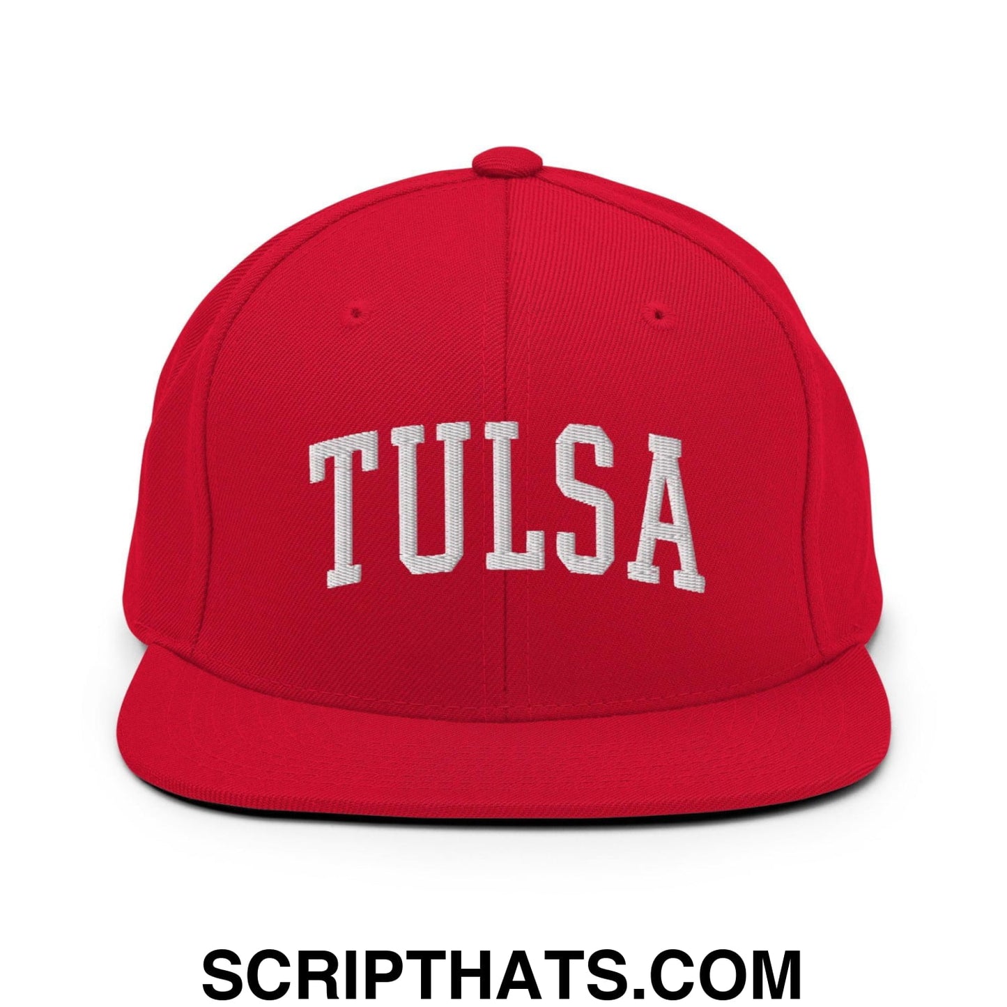 Tulsa II Varsity Letterman Block Snapback Hat Red