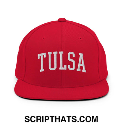 Tulsa II Varsity Letterman Block Snapback Hat Red