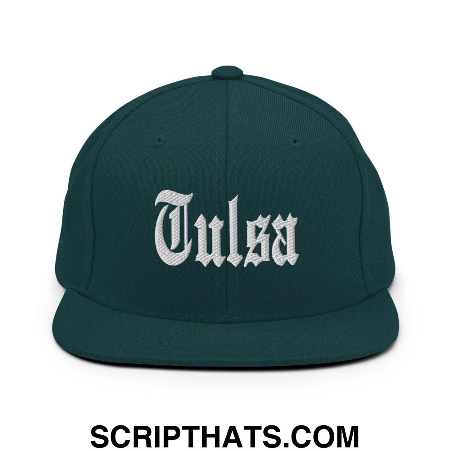 Tulsa OG Old English Snapback Hat Spruce