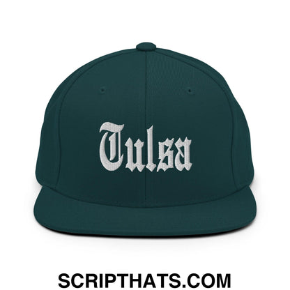 Tulsa OG Old English Snapback Hat Spruce