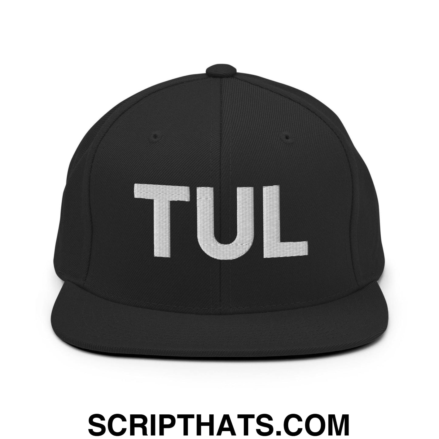 Tulsa TUL Vintage Block Snapback Hat Black