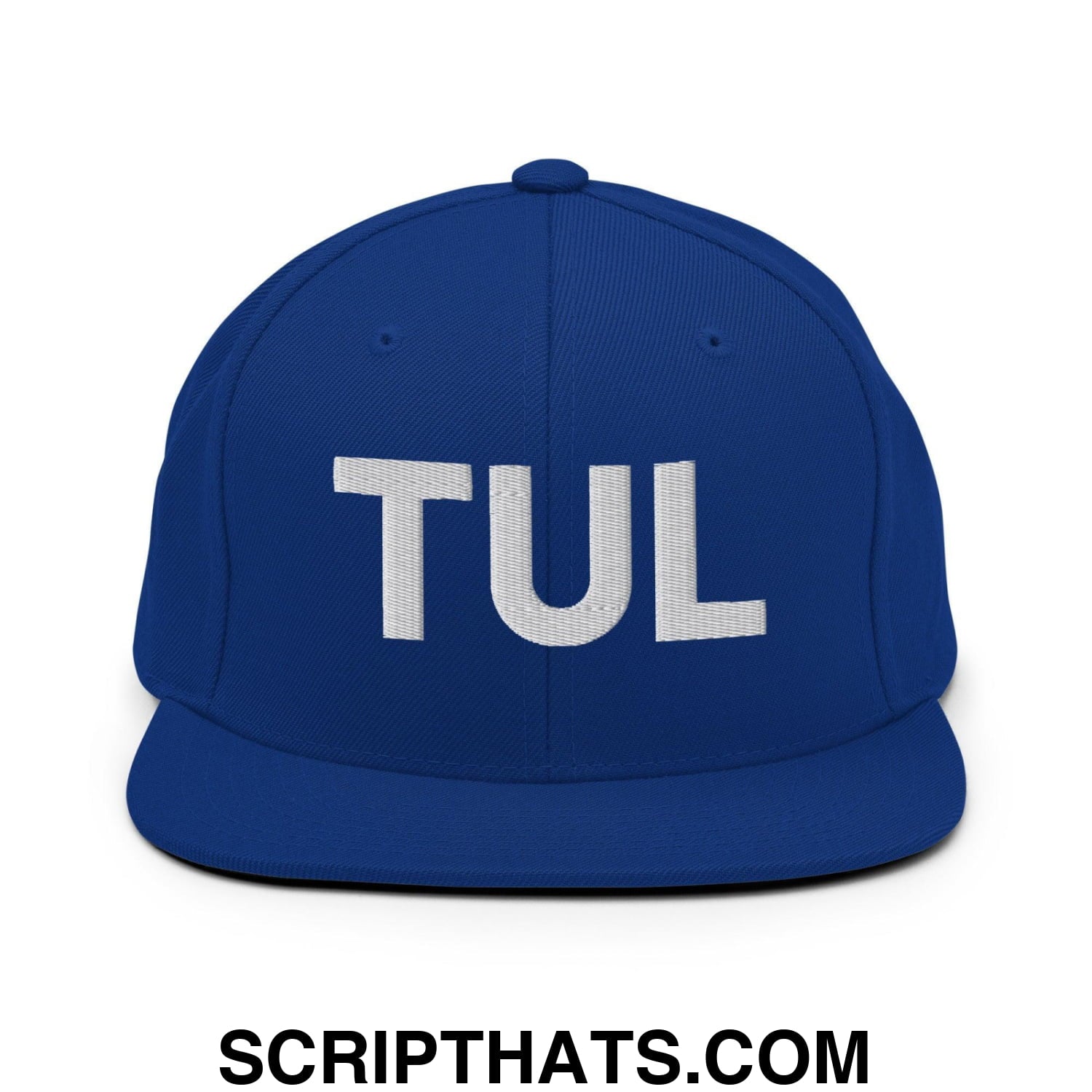 Tulsa TUL Vintage Block Snapback Hat Royal Blue