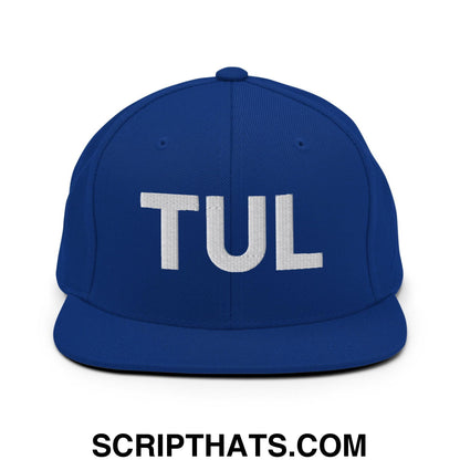 Tulsa TUL Vintage Block Snapback Hat Royal Blue