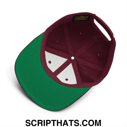 Tulsa Varsity Letterman Block Snapback Hat Maroon