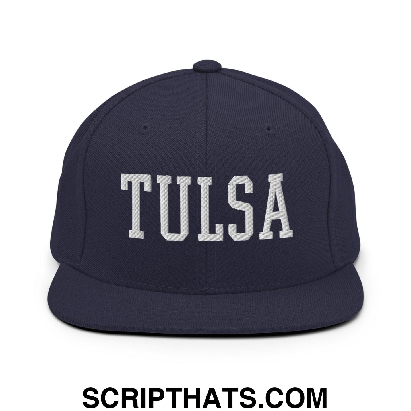 Tulsa Varsity Letterman Block Snapback Hat Navy