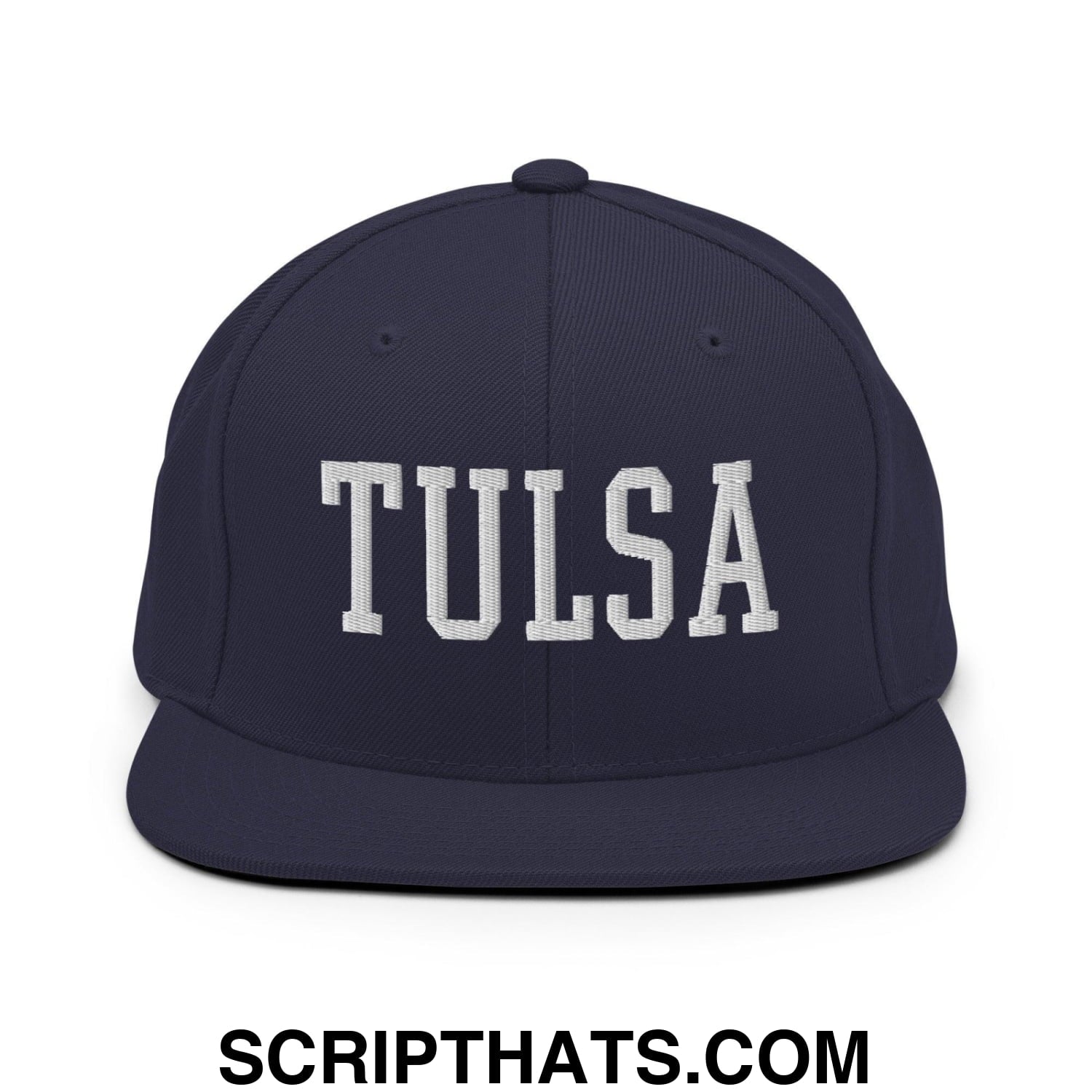 Tulsa Varsity Letterman Block Snapback Hat Navy