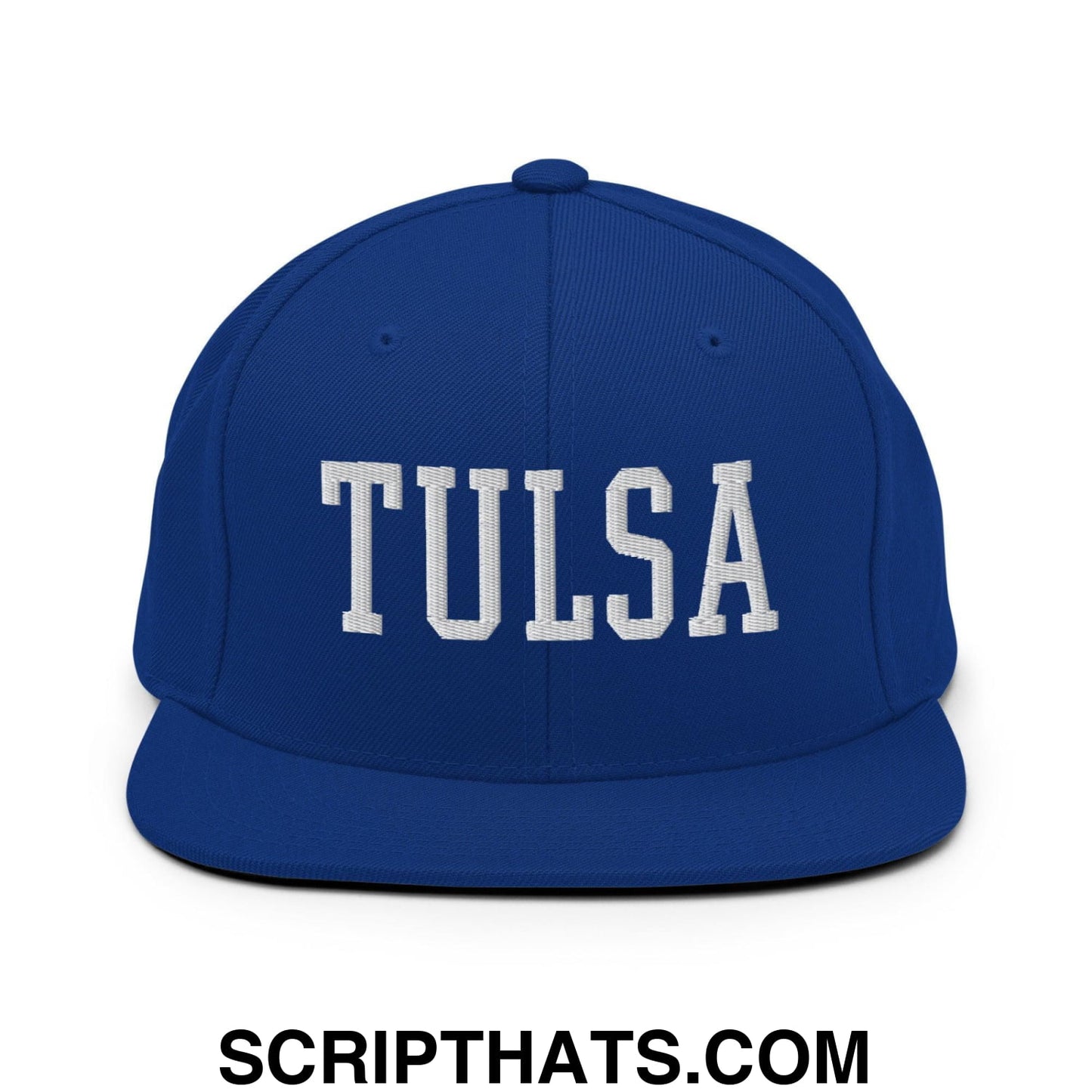 Tulsa Varsity Letterman Block Snapback Hat Royal Blue