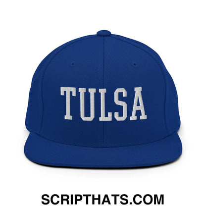 Tulsa Varsity Letterman Block Snapback Hat Royal Blue