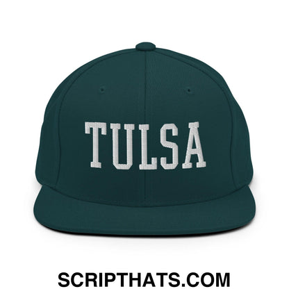 Tulsa Varsity Letterman Block Snapback Hat Spruce