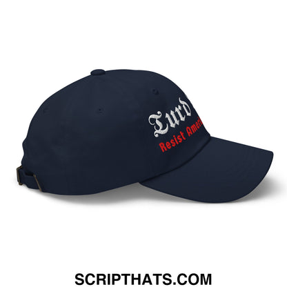 Turd Reich Resist American Fascism Embroidered Unstructured Dad Hat Navy