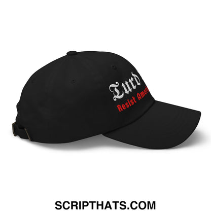 Turd Reich Resist American Fascism Embroidered Unstructured Dad Hat Black