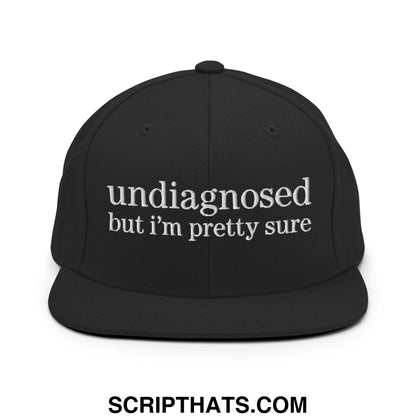 undiagnosed but i'm pretty sure Embroidered Flat Bill Brim Snapback Hat Black