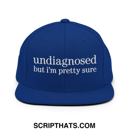 undiagnosed but i'm pretty sure Embroidered Flat Bill Brim Snapback Hat Royal Blue