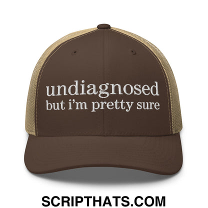 undiagnosed but i'm pretty sure Embroidered Mesh Trucker Hat Brown Khaki