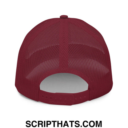 Unemployed Disabled Rat Embroidered Classic Mesh Trucker Hat Cardinal