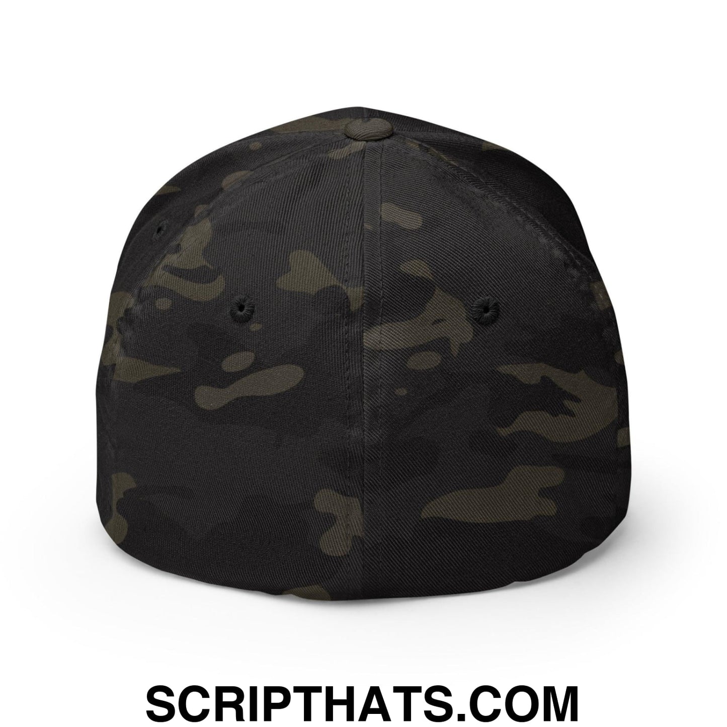 Unemployed Disabled Rat Embroidered Stretch Fit Baseball Hat Multicam Black