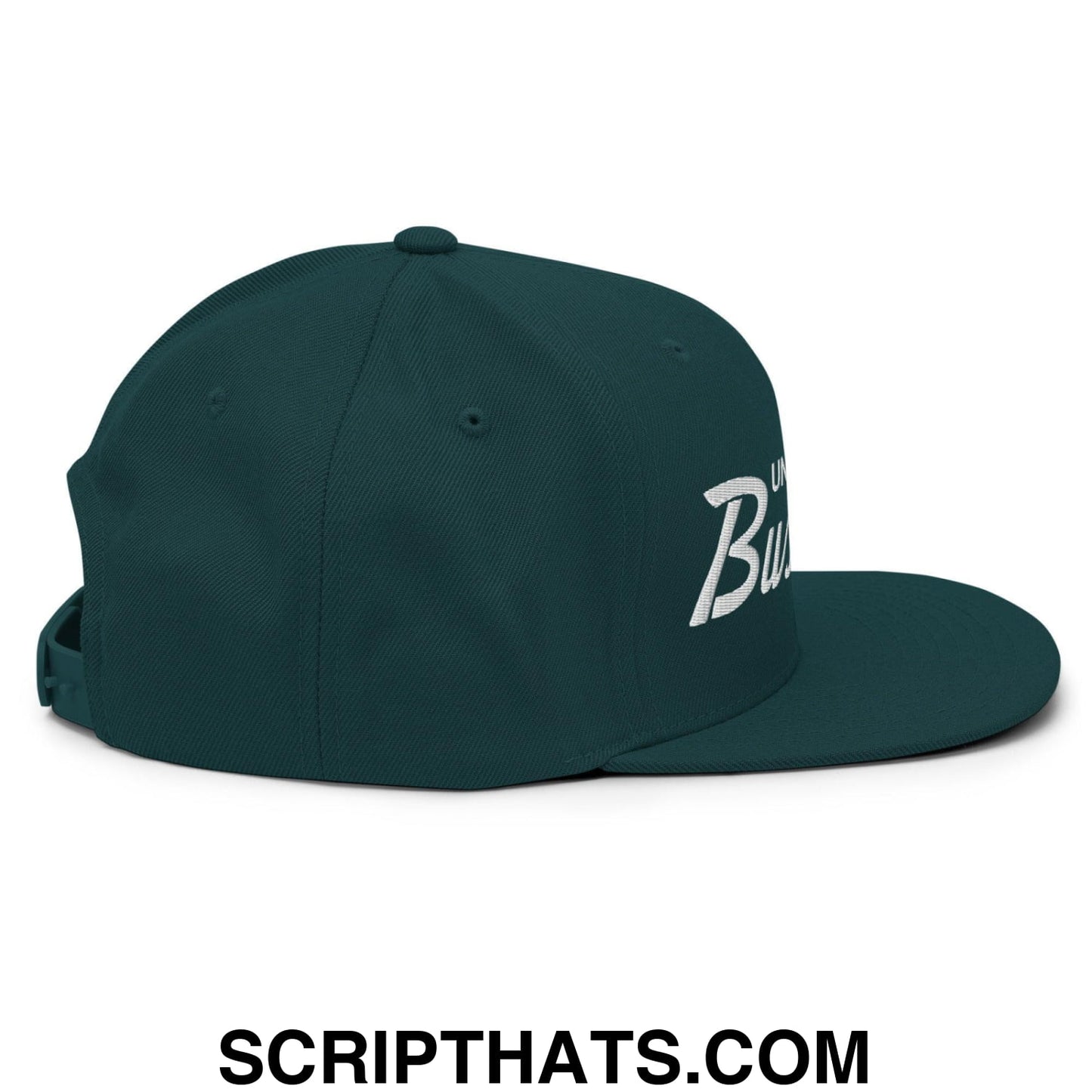 Unfinished Business Vintage Sports Script Snapback Hat Spruce